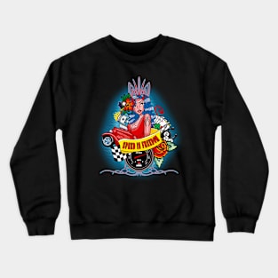 Pin up, Hot rod and Speedometer Crewneck Sweatshirt